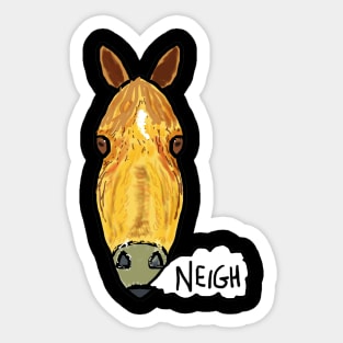 Horse Face Neigh Sticker